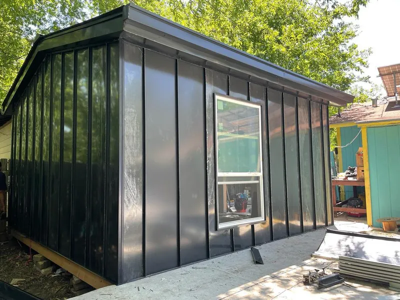 Black standing seam metal wall panels for Roof Inspection in Watchung